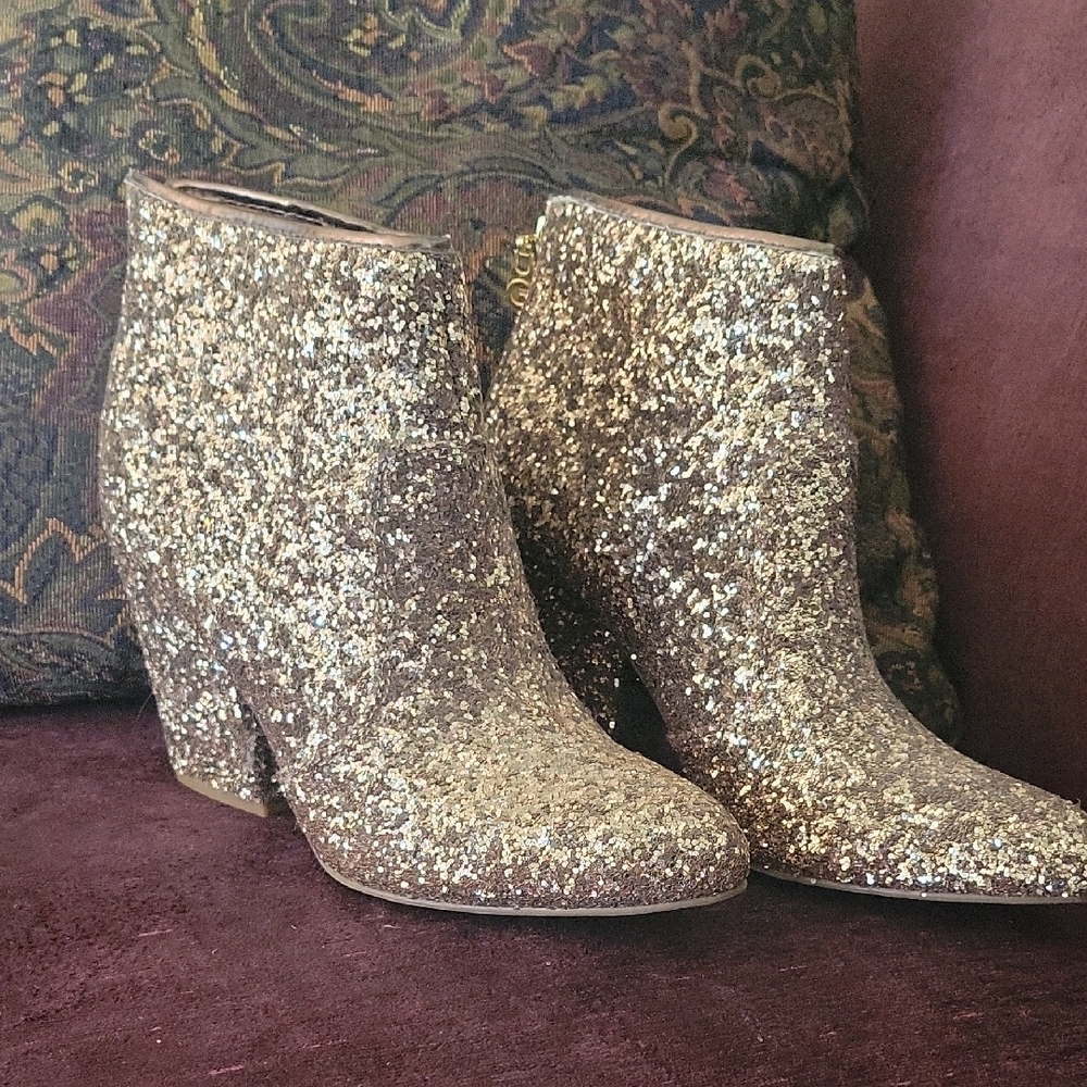 Guess Gold Glamorous Ankle Booties